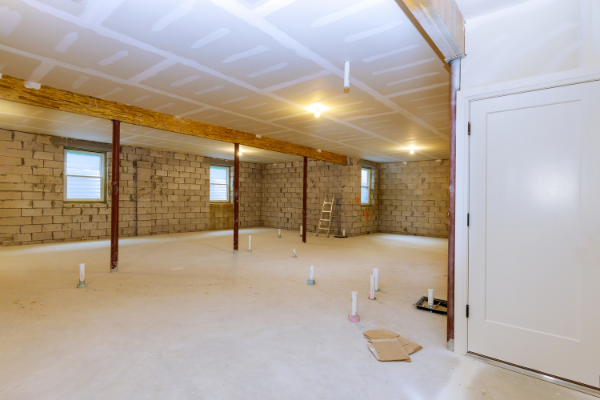 unfinished residential basement