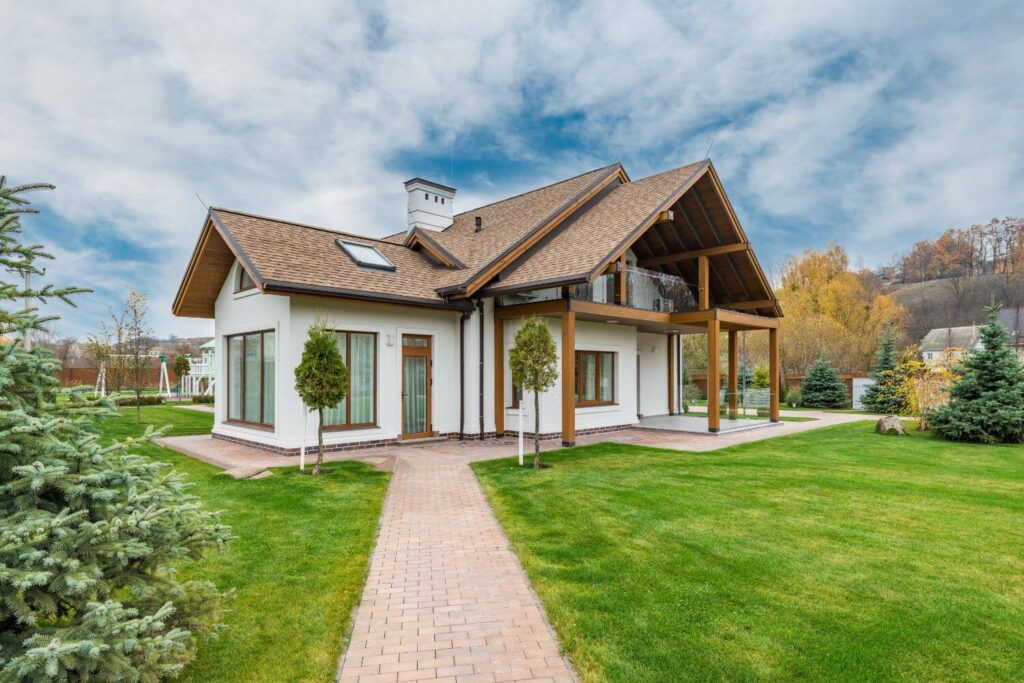 House with trees planted all around it