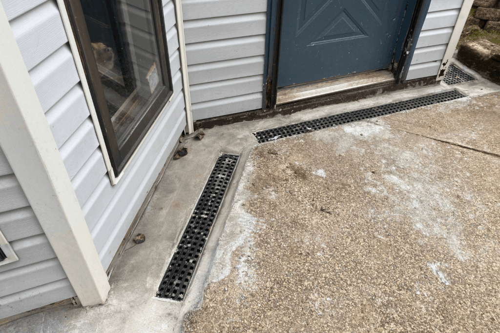 french drain system installed at a home in pennsylvania