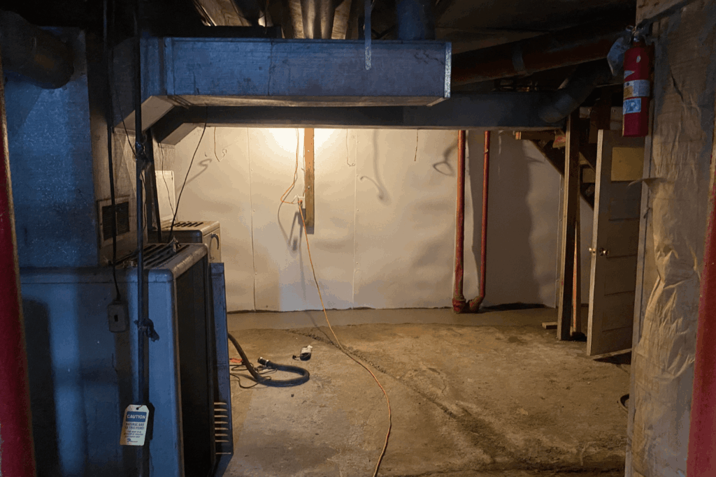 Basement waterproofing completed by AM Wall Anchor and Waterproofing