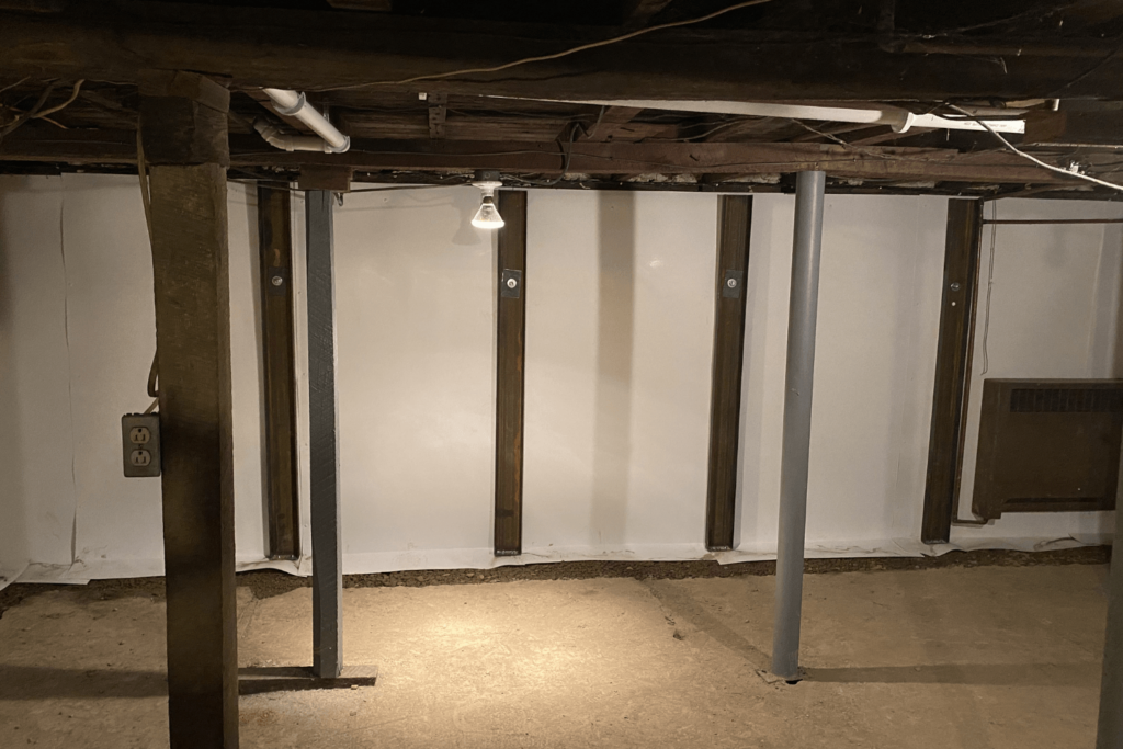 Wall anchor installation completed by A.M. Wall Anchor & Waterproofing
